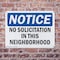 Signmission No Solicitation In This Neighborhood OSHA Notice Sign, Plastic, 14in W x 10in L, 2PK OS-2PACK-NS-P-1014-L-14815 - alternate 4